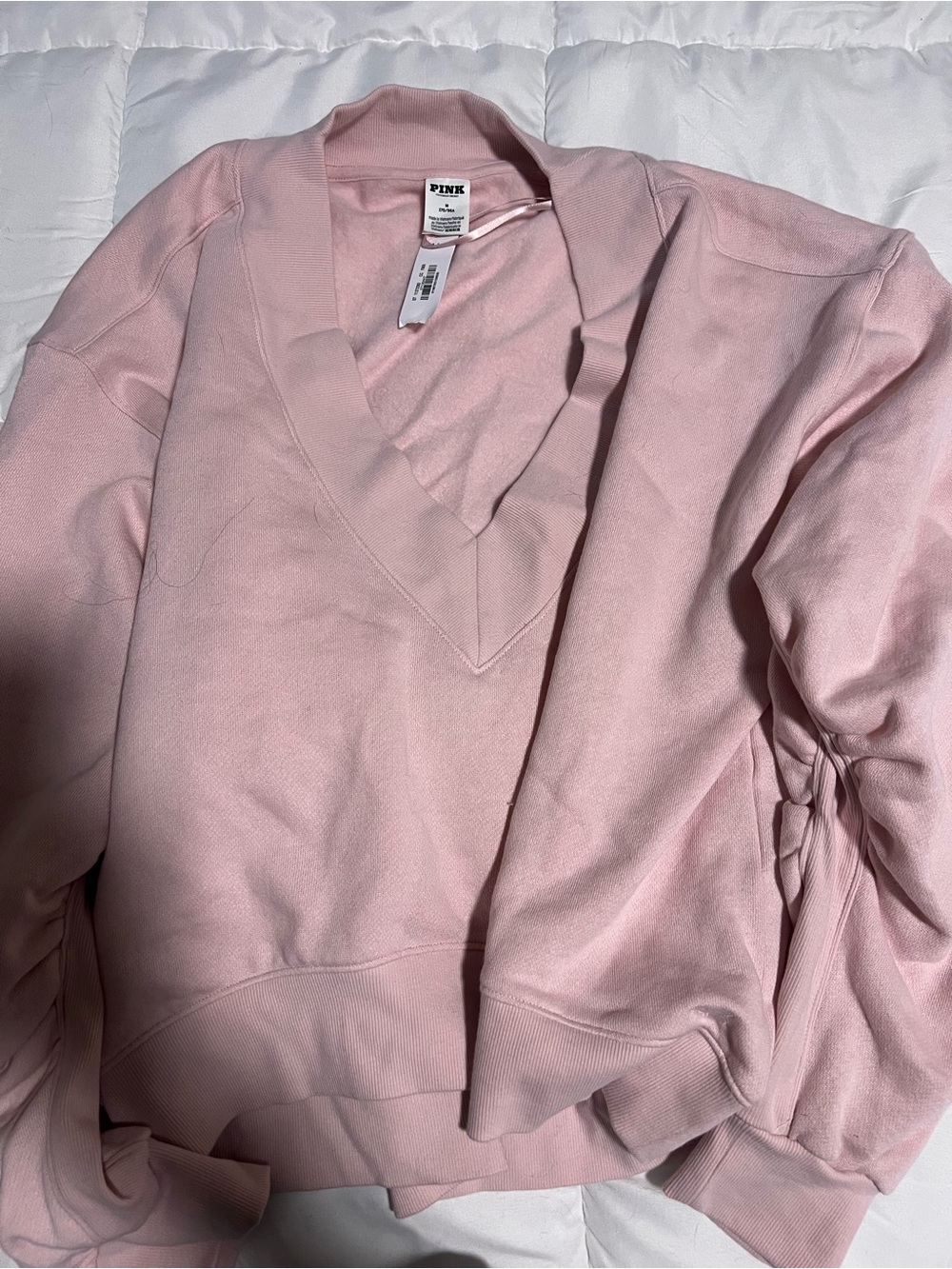 PINK Victoria's Secret Pale Pink V-Neck Pullover
